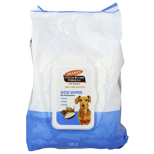 Palmer's for Pets, Coconut Butter Formula® with Vitamin E, Kokosnussbutter und Vitamin E, Hundetücher, 100 Tücher