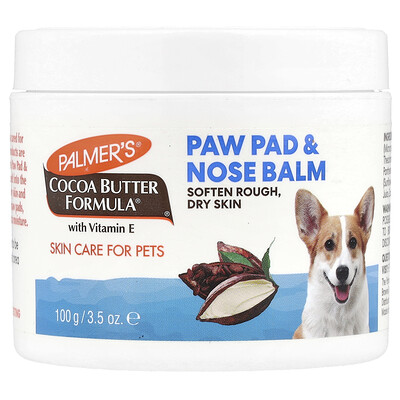 Palmer's for Pets  Coconut Butter Formula® with Vitamin E  Paw Pad & Nose Balm  For Pets  Fragrance Free  3.5 oz (100 g)