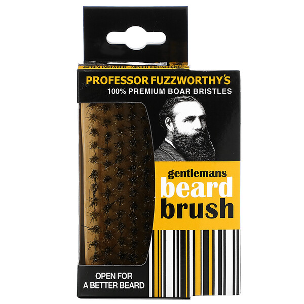Professor Fuzzworthy's, ひげ用ブラシ、高級イノシシ毛100％、1本