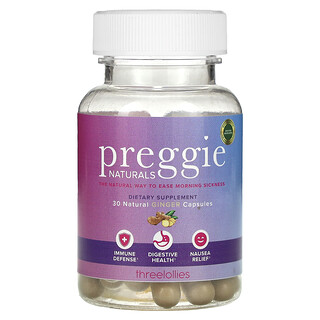 Preggie, Natural Ginger, natürlicher Ingwer, 30 Kapseln (500 mg pro Kapsel)