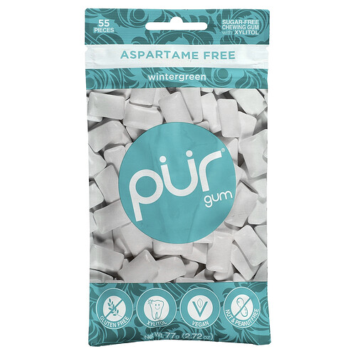 The PUR Company Guma do żucia wintergreen 55 sztuk 77 g