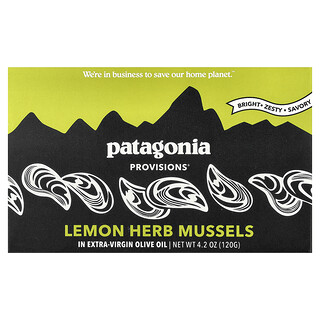 Patagonia Provisions, Perna canaliculus com Limão e Ervas em Óleo de Oliva Extravirgem, 120 g (4,2 oz)