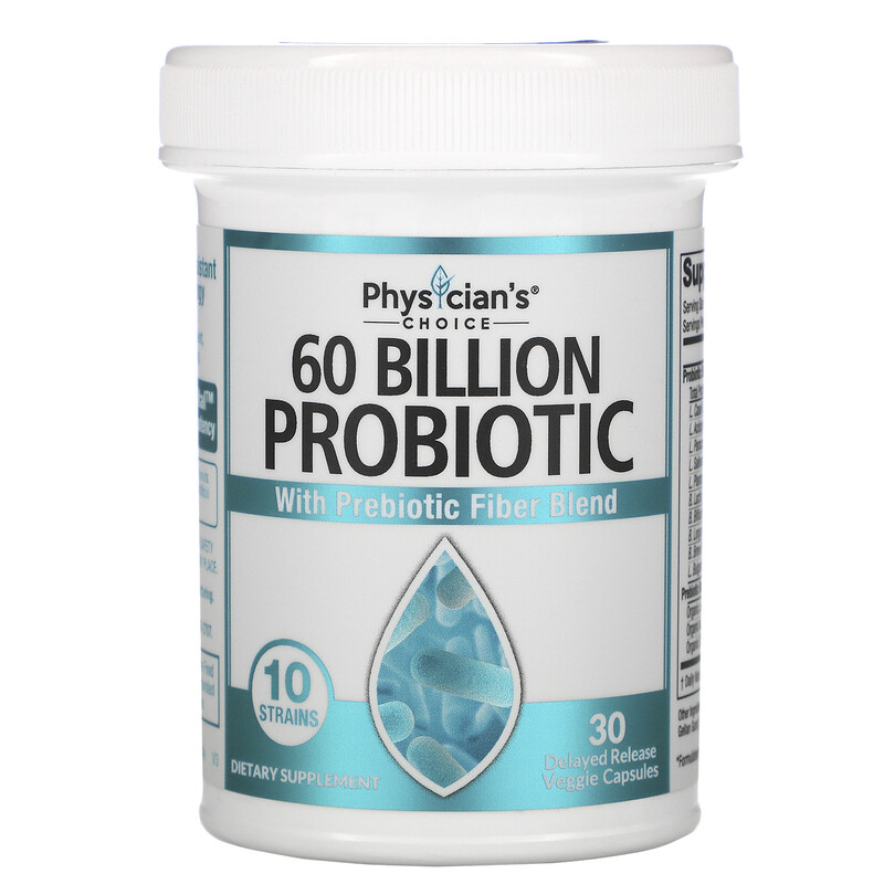 Physician's Choice, 60 Billion Probiotic, 30 Delayed Release Veggie ...