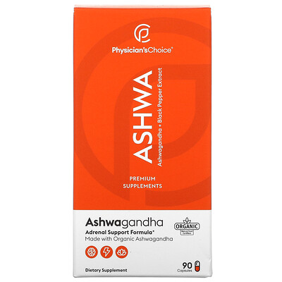 

Physician's Choice Ashwa Ashwagandha + Black Pepper Extract 90 Capsules