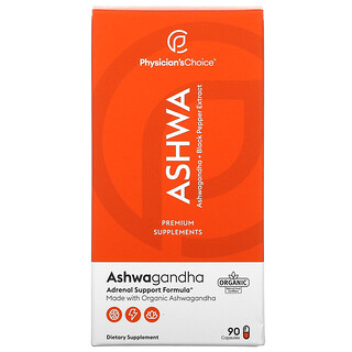 Physician's Choice, Ashwa，南非醉茄黑胡椒提取物，90 粒胶囊