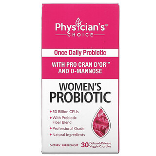 Physician's Choice, Пробиотик для женщин, 50 млрд КОЕ, 30 растительных капсул с отсроченным высвобождением