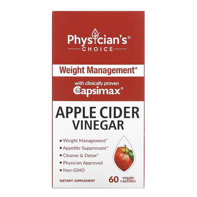 Physician's Choice Apple Cider Vinegar Capsules, 60 Vegetarian Capsules