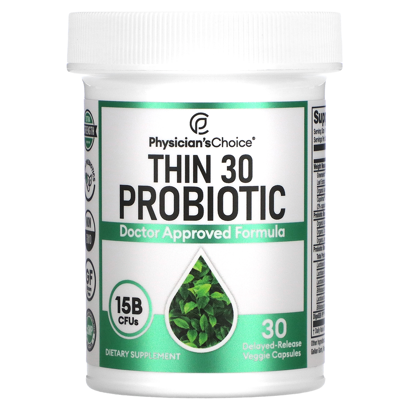 Physician's Choice, Thin 30 Probiotic, 15 Billion, 30 DelayedRelease