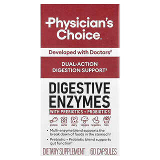 Physician's Choice, Digestive Enzymes With Prebiotic + Probiotics, 60 Capsules
