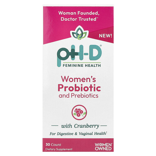 Ph-d Feminine Health Women's Probiotic and Prebiotics with Cranberry, 30 Capsules