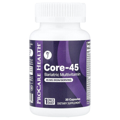 ProCare Health, Core-45, Suplemento multivitamínico bariátrico, 30 cápsulas