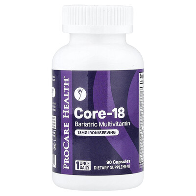 ProCare Health, Core 18, Suplemento multivitamínico bariátrico, 90 cápsulas