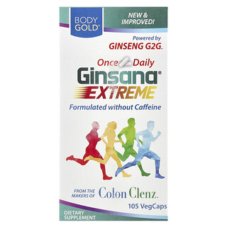 BodyGold, Ginsana® Extreme，105 粒素食膠囊