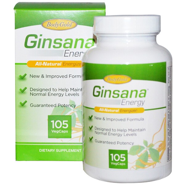 Pharmaton Natural Health, Ginsana Energy, 105 вегетарианских капсул