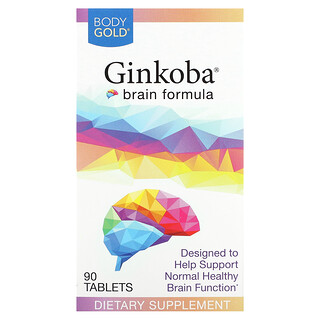 BodyGold, Ginkoba Brain Formula, 90 tablet