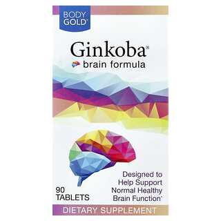 BodyGold, Ginkoba® Brain Formula, 90 Tablets (40 mg per Tablet)