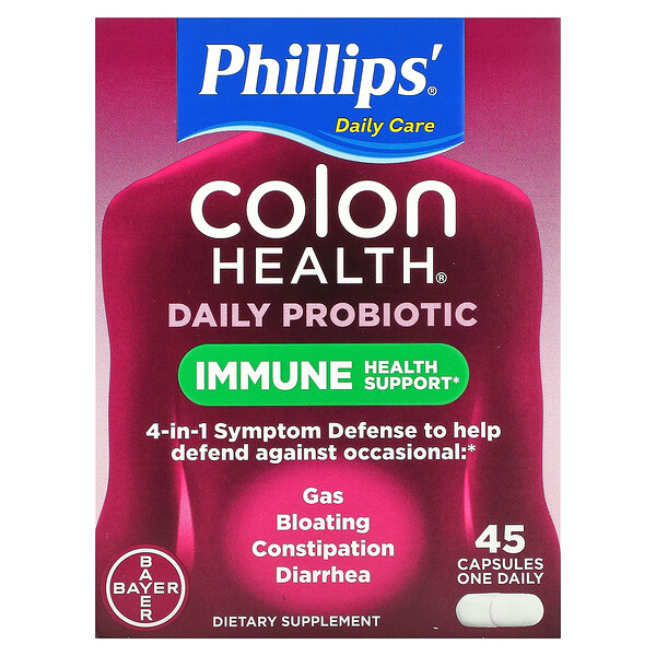 Phillip's, Ежедневный пробиотик для здоровья кишечника, 45 капсул