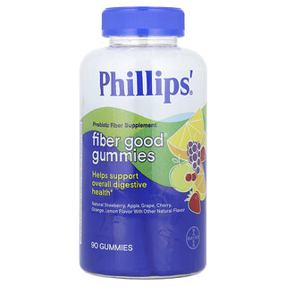 Phillip's, Gommes Fiber Good®, Assortiment de saveurs, 90 gommes