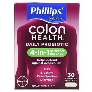 Phillip's, Colon Health، مكمل غذائي يومي من البروبيوتيك، 30 كبسولة