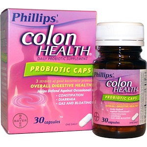 Купить Phillip's, Colon Health Daily, пробиотическая добавка, пробиотические капсулы, 30 капсул  на IHerb