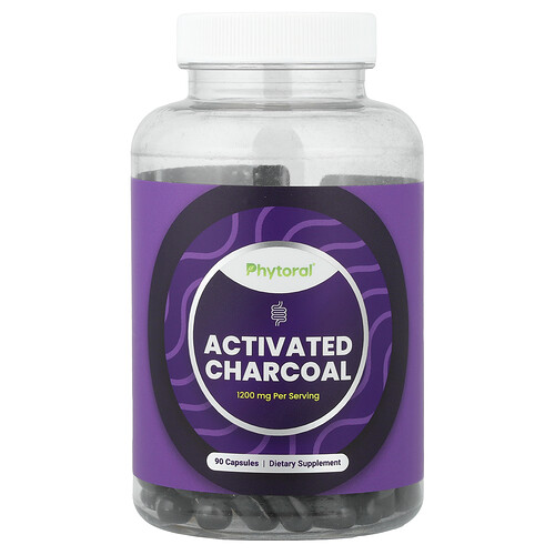 Phytoral, Activated Charcoal, Aktivkohle, 90 Kapseln (400 mg pro Kapsel)