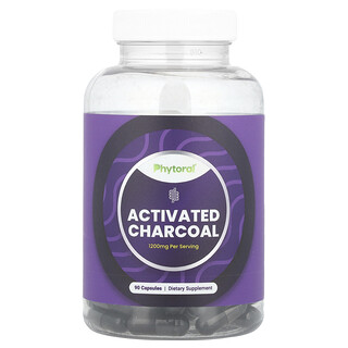 Phytoral, Carbón vegetal activado, 90 cápsulas (400 mg por cápsula)