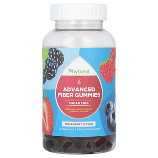 Phytoral, Advanced Fiber Gummies, verbesserte Faser-Fruchtgummis, gemischte Beeren, 120 Fruchtgummis