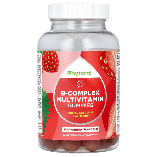 Phytoral B-Complex Multivitamin Gummies, Strawberry , 60 Gummies