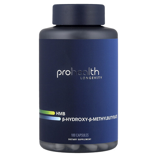 Prohealth Longevity HMB B-Hydroxy-B-Methylbutyrate, 180 Capsules