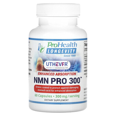 

ProHealth Longevity NMN Pro 300, улучшенное усвоение, 150 мг, 60 капсул