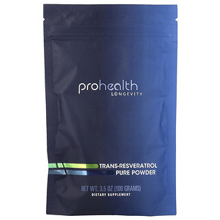ProHealth Longevity, Trans-Resveratrol Pure Powder, 3.5 oz (100 g)