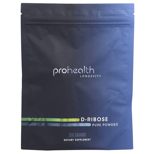 ProHealth Longevity, D-Ribose Pure Powder, reines D-Ribose-Pulver, 300 g