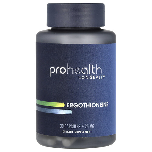 ProHealth Longevity, エルゴチオネイン、25mg、30粒