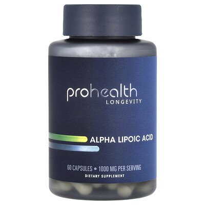 ProHealth Longevity  Alpha Lipoic Acid  1 000 mg  60 Capsules (500 mg per Capsule)