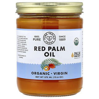 Pure Indian Foods, Kırmızı Palmiye Yağı, 12,6 oz (375 ml)