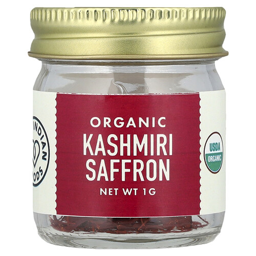 Pure Indian Foods Organic Kashmiri Saffron , 1 g