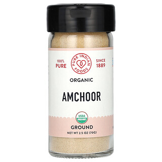 Pure Indian Foods, Amchoor orgánico, Molido, 70 g (2,5 oz)