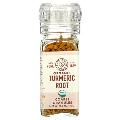 Pure Indian Foods Organic Turmeric Root, Coarse Granules, 2.5 oz (70 g)