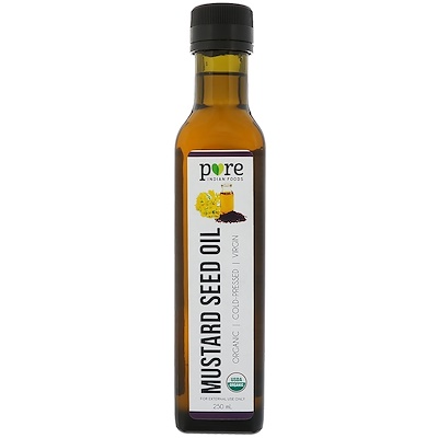 Pure Indian Foods 有機芥末籽油,冷榨,初榨,250 ml