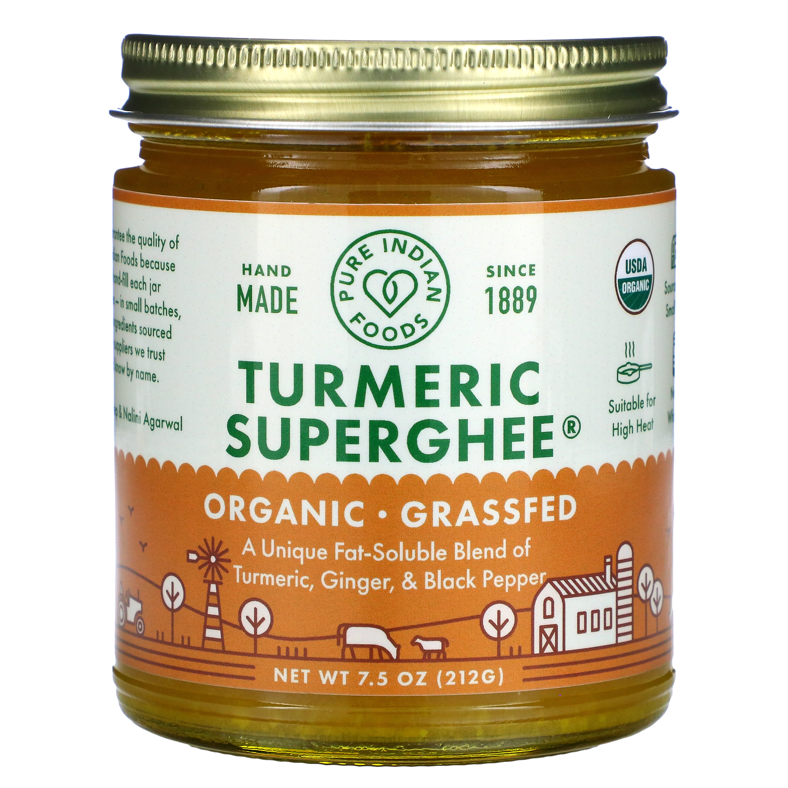 Organic Turmeric Superghee 7 5 Oz 212 G Pure Indian Foods