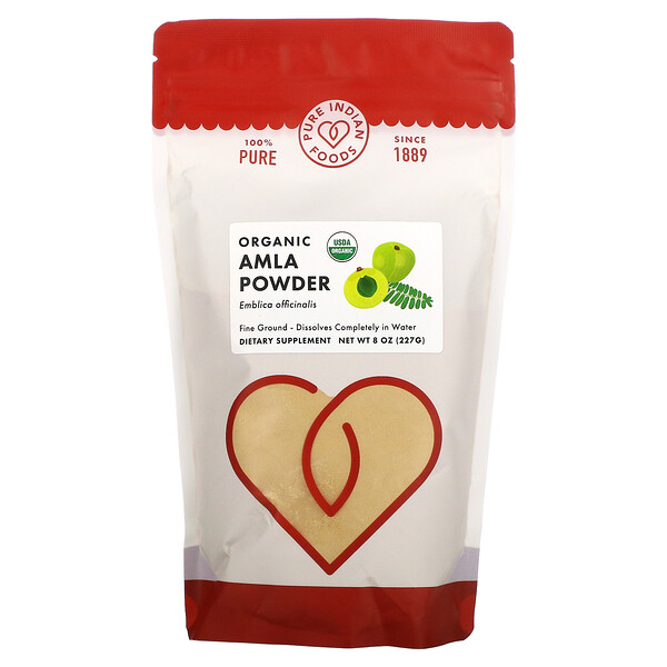 Pure Indian Foods, Порошок органической эмблики, 227 г (8 унций)