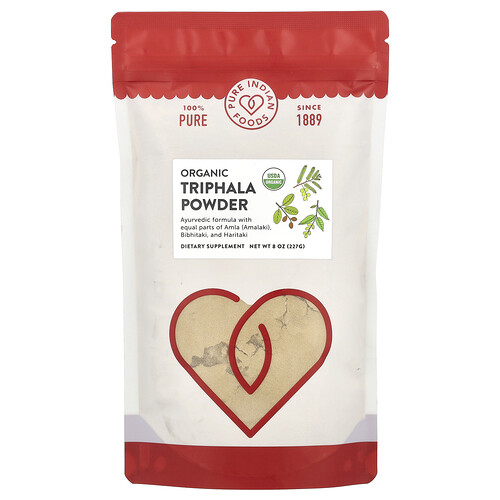 Pure Indian Foods Organic Triphala Powder, 8 oz (227 g)
