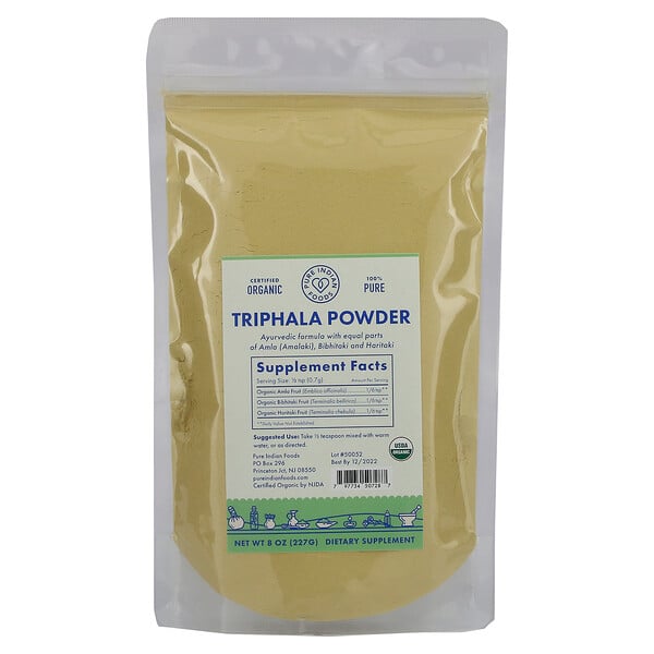 Pure Indian Foods, Bio-Triphala-Pulver, 227 g (8 oz)