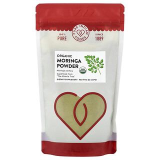 Pure Indian Foods, Pó de Moringa Orgânico, 227 g (8 oz)