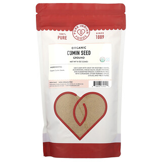 Pure Indian Foods, Biji Jintan Organik, Dikisar, 8 oz (226 g)