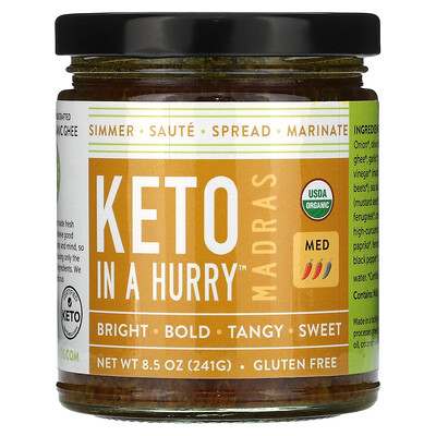 Pure Indian Foods  Madras Keto in a Hurry  Medium  8.5 oz (241 g)