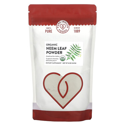Pure Indian Foods  Organic Neem Leaf Powder  8 oz (227 g)