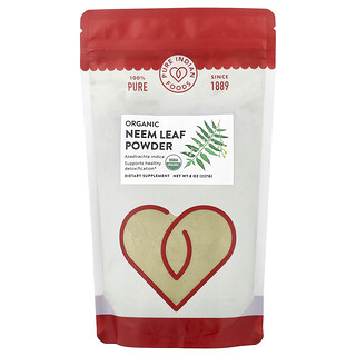 Pure Indian Foods, Hoja de nim orgánico en polvo`` 227 g (8 oz)
