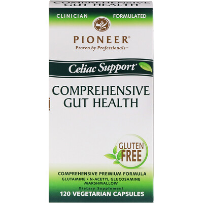 Pioneer Nutritional Formulas Celiac Support, Общее здоровье кишечника, 120 растительных капсул