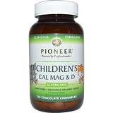 Pioneer Nutritional Formulas, Кальций, магний и витамин D для детей, с шоколадным вкусом, 120 жевательных таблеток на растительной основе отзывы